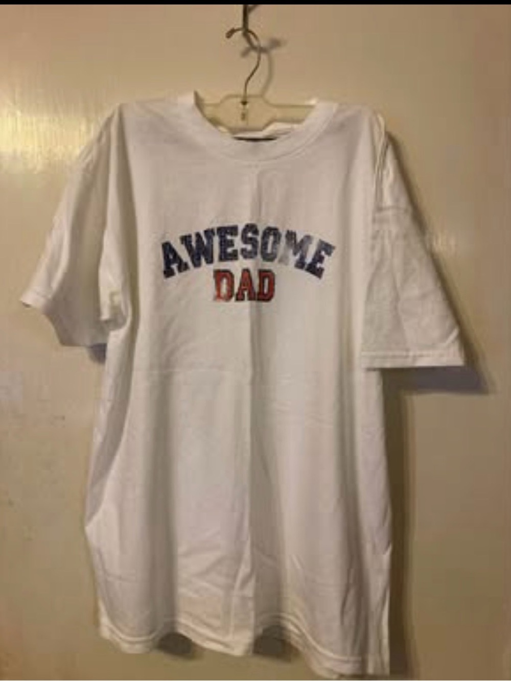 White "Awesome Dad" Graphic Men’s short sleeve TShirt